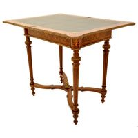 Antique 19th Century French  Inlaid Walnut Marquetry Ormolu Games / Card Table, circa 1880
