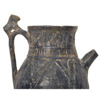 Ancient Persian Islamic Blue Glazed Pottery / Vessel / Ewer with Calligraphy, Khorasan, circa 1200