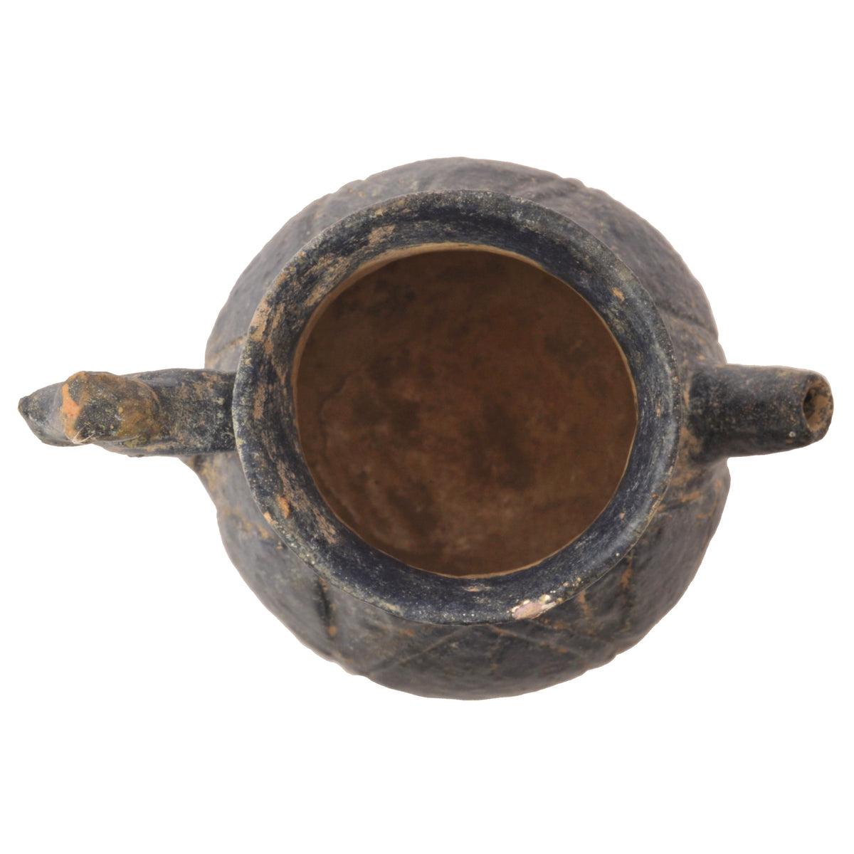 Ancient Persian Islamic Blue Glazed Pottery / Vessel / Ewer with Calligraphy, Khorasan, circa 1200