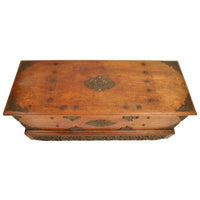 Antique 18th Century Dutch East India Company VOC Carved Teak Governor's Chest, circa 1780