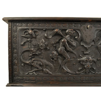 Antique 19th Century Spanish Baroque Carved Vargueno / Desk / Cabinet on Stand, circa 1880