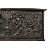 Antique 19th Century Spanish Baroque Carved Vargueno / Desk / Cabinet on Stand, circa 1880