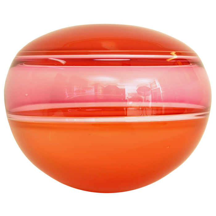 Sonja Blomdahl Large Handblown Glass Sphere / Vessel / Vase Incalmo, Signed & Numbered