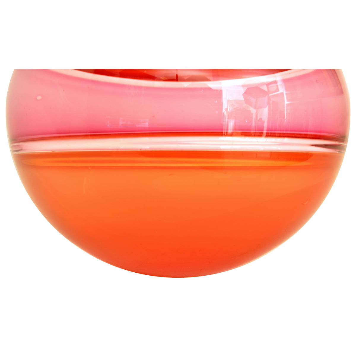 Sonja Blomdahl Large Handblown Glass Sphere / Vessel / Vase Incalmo, Signed & Numbered