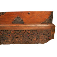 Antique 18th Century Dutch East India Company VOC Carved Teak Governor's Chest, circa 1780