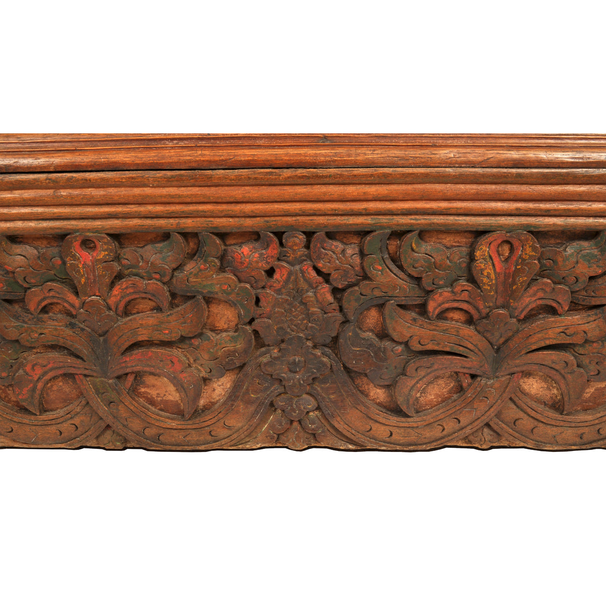 Antique 18th Century Dutch East India Company VOC Carved Teak Governor's Chest, circa 1780