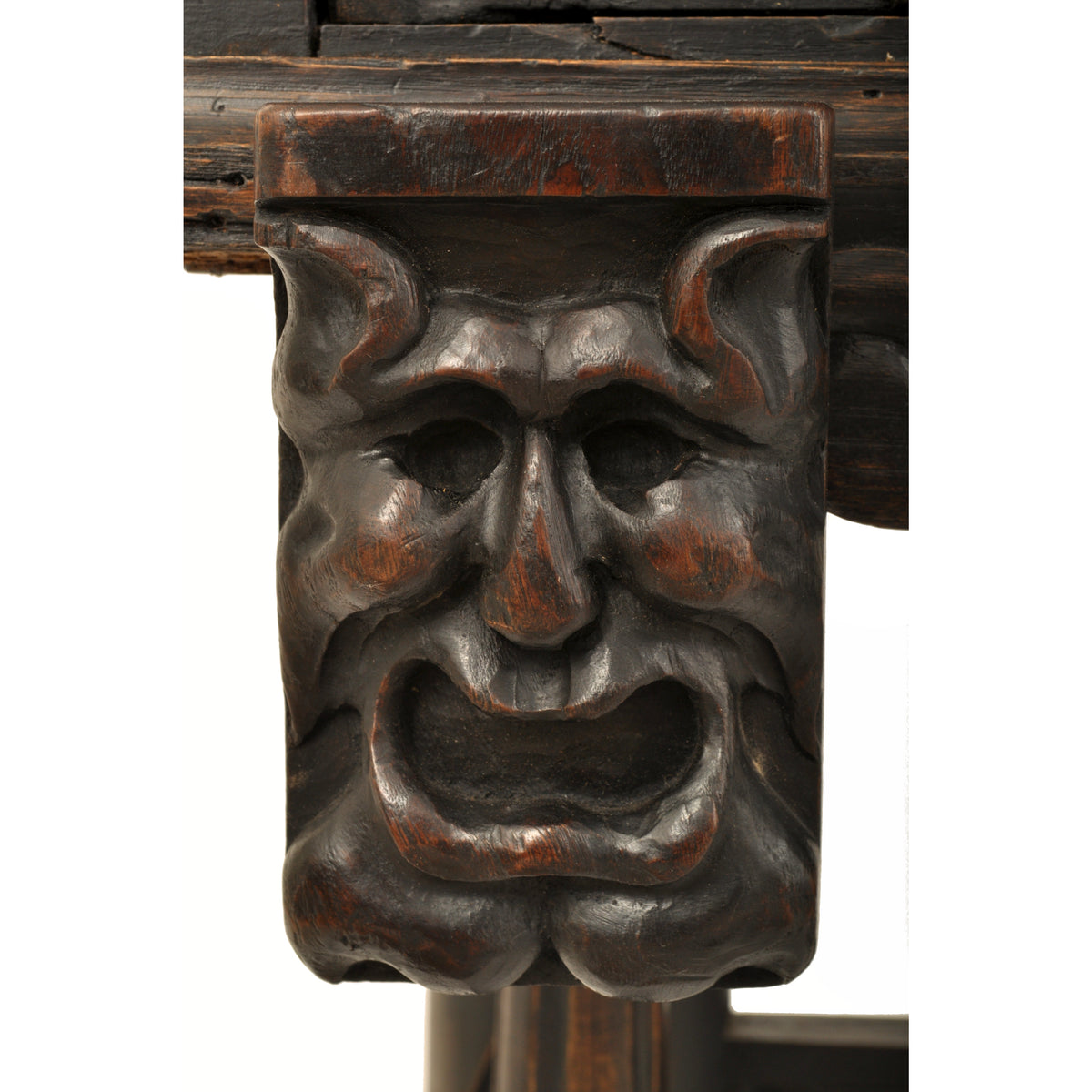 Antique 19th Century Spanish Baroque Carved Vargueno / Desk / Cabinet on Stand, circa 1880
