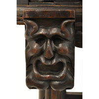 Antique 19th Century Spanish Baroque Carved Vargueno / Desk / Cabinet on Stand, circa 1880