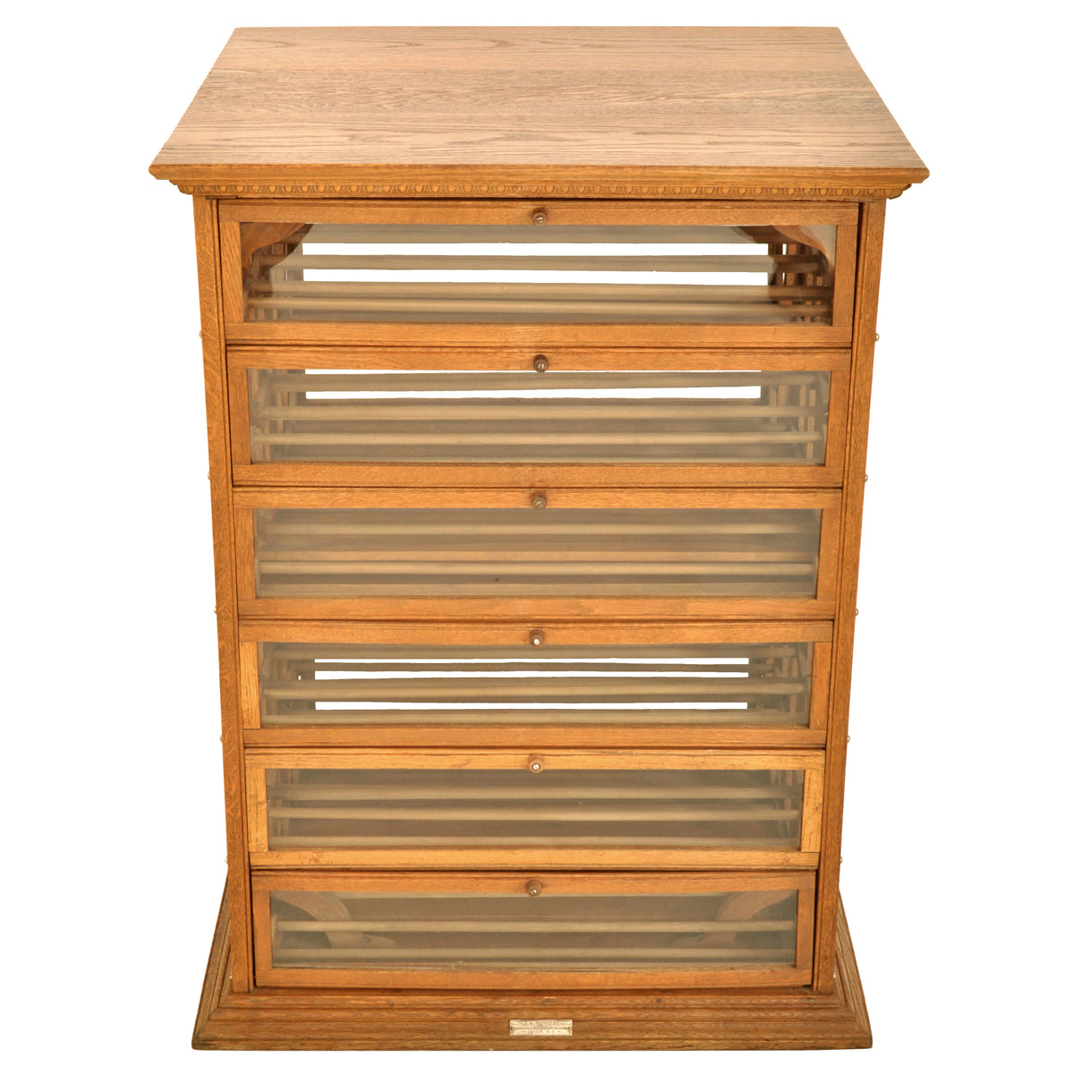 Antique Oak Mercantile Store Ribbon Spool / Wine Cabinet, A N Russell, New York circa 1900