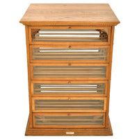 Antique Oak Mercantile Store Ribbon Spool / Wine Cabinet, A N Russell, New York circa 1900