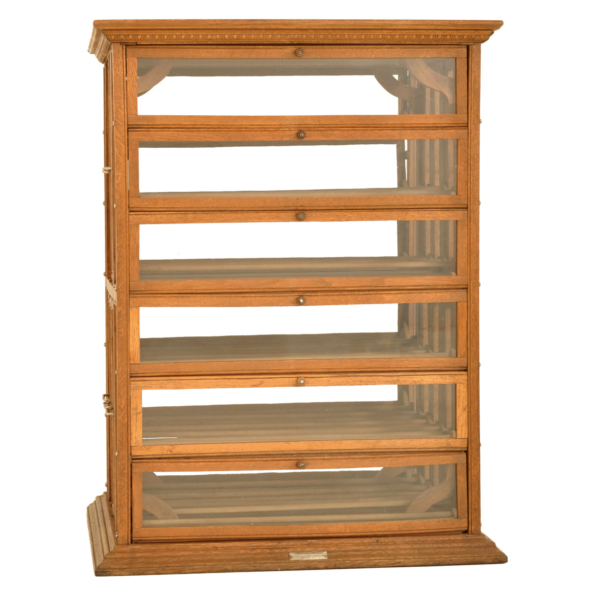 Antique Oak Mercantile Store Ribbon Spool / Wine Cabinet, A N Russell, New York circa 1900