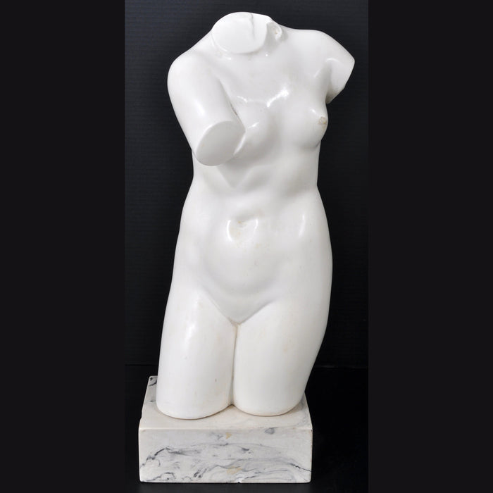 Mid-Century Marble and Stone Female Torso, Alva Studios, 1955
