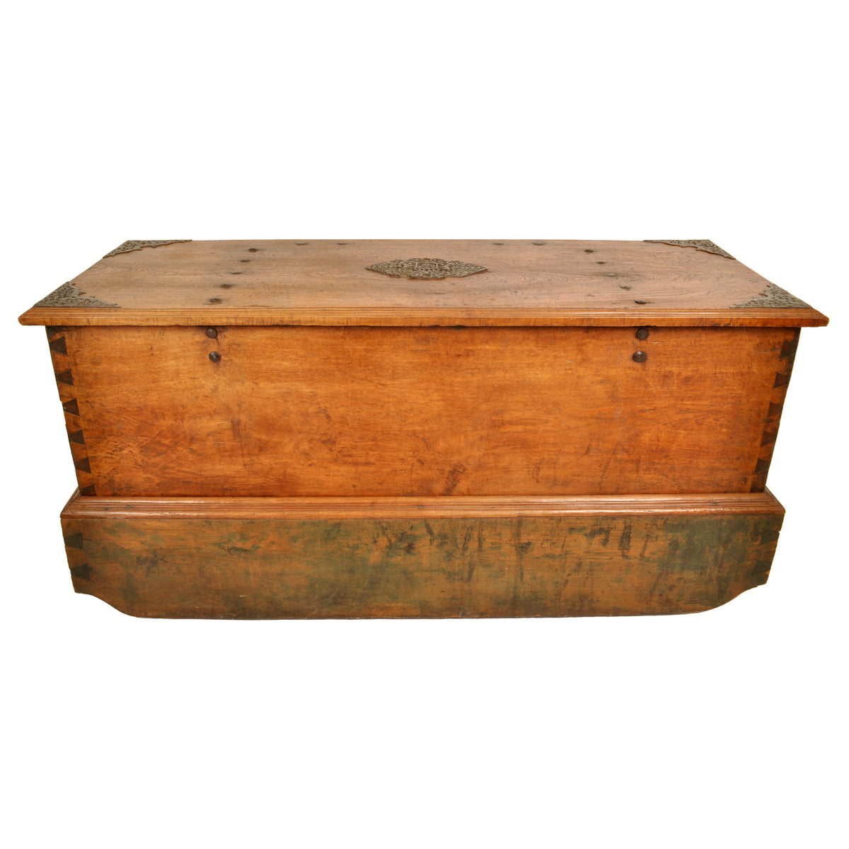 Antique 18th Century Dutch East India Company VOC Carved Teak Governor's Chest, circa 1780