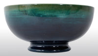 Antique Art Deco Orchid Pattern Flambé Pottery Bowl by William Moorcroft, circa 1928