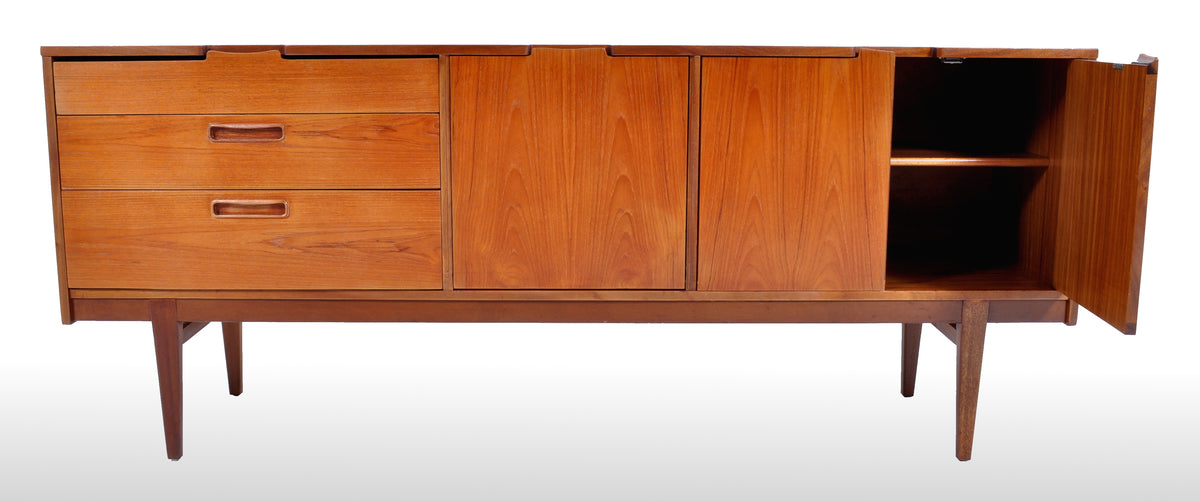 Mid-Century Modern Danish Style Teak Credenza by Nathan Furniture, 1960s