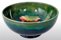 Antique Art Deco Orchid Pattern Flambé Pottery Bowl by William Moorcroft, circa 1928