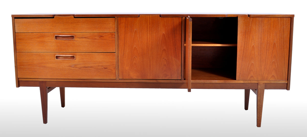 Mid-Century Modern Danish Style Teak Credenza by Nathan Furniture, 1960s