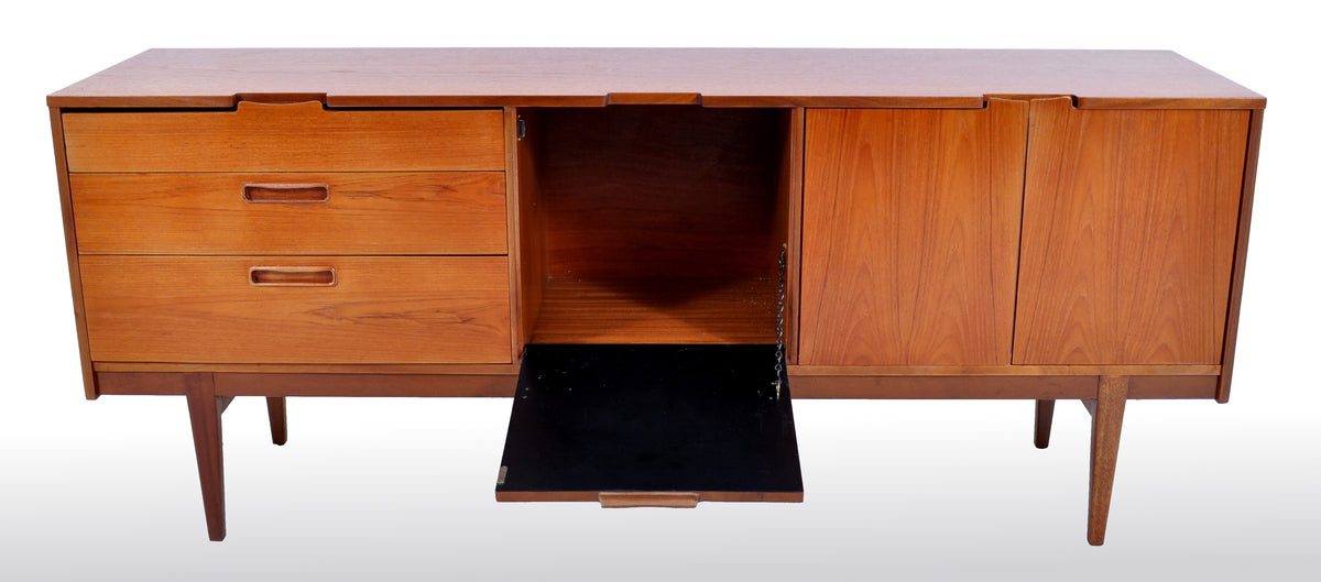 Mid-Century Modern Danish Style Teak Credenza by Nathan Furniture, 1960s