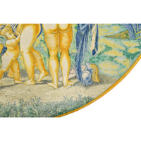 Antique Italian 18th Century Maiolica Faience Istoriato Charger Urbino, Circa 1800