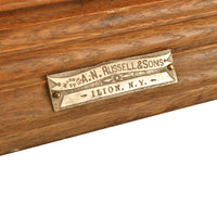 Antique Oak Mercantile Store Ribbon Spool / Wine Cabinet, A N Russell, New York circa 1900