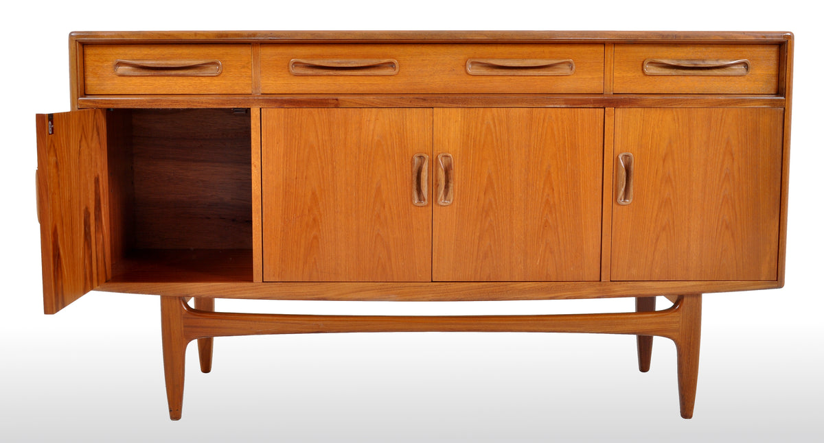 Mid-Century Modern Danish Style Teak "Fresco" Credenza by V. B. Wilkins for G Plan, 1960s