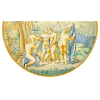 Antique Italian 18th Century Maiolica Faience Istoriato Charger Urbino, Circa 1800