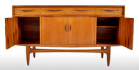 Mid-Century Modern Danish Style Teak "Fresco" Credenza by V. B. Wilkins for G Plan, 1960s