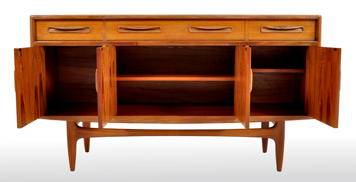 Mid-Century Modern Danish Style Teak "Fresco" Credenza by V. B. Wilkins for G Plan, 1960s