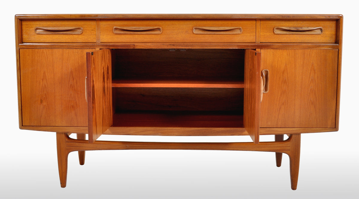 Mid-Century Modern Danish Style Teak "Fresco" Credenza by V. B. Wilkins for G Plan, 1960s