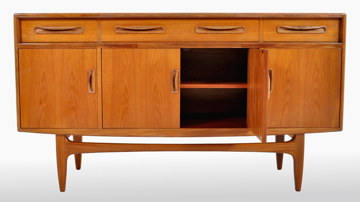 Mid-Century Modern Danish Style Teak "Fresco" Credenza by V. B. Wilkins for G Plan, 1960s