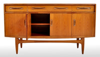 Mid-Century Modern Danish Style Teak "Fresco" Credenza by V. B. Wilkins for G Plan, 1960s