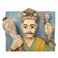 Pair of Antique 19th Century Indian Hindu Carved Stone Temple Guard Statues, circa 1850