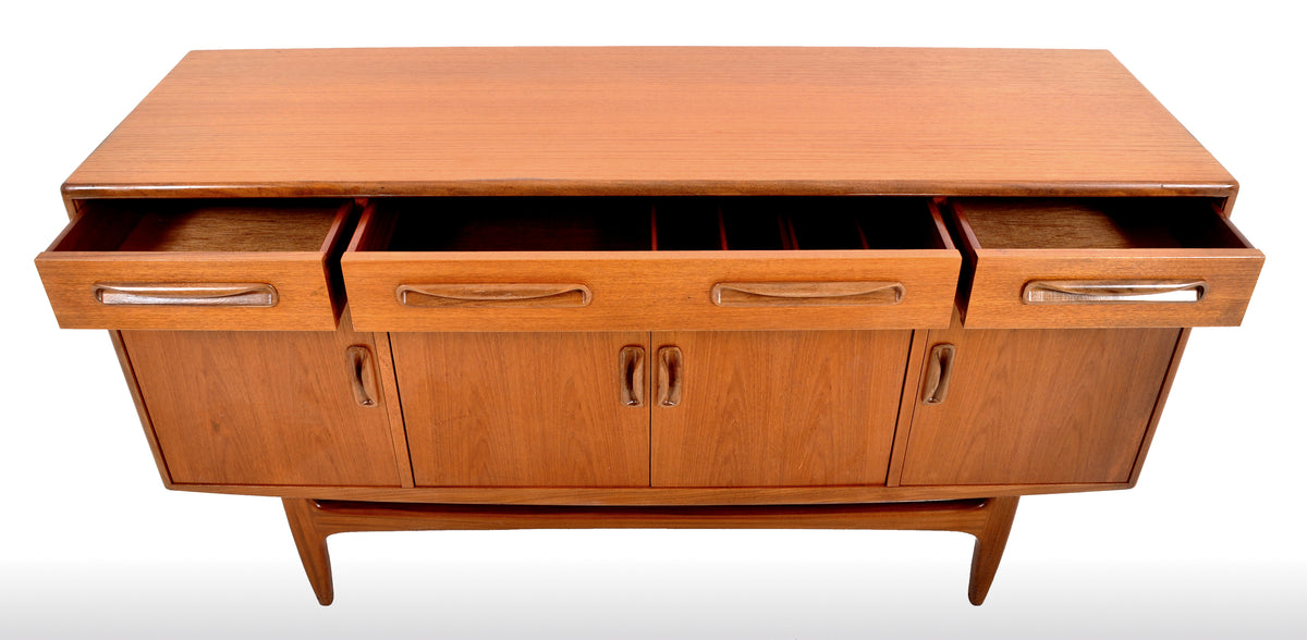Mid-Century Modern Danish Style Teak "Fresco" Credenza by V. B. Wilkins for G Plan, 1960s