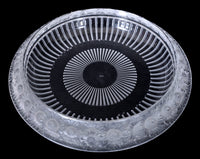 Antique French Art Deco Large Crystal Glass "Marguerites" Bowl by Lalique, 1930s