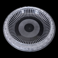 Antique French Art Deco Large Crystal Glass "Marguerites" Bowl by Lalique, 1930s