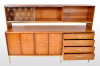 Mid-Century Modern Danish Style "Sun Coast" Credenza / Cabinet in Cherry by Kipp Stewart for Drexel, 1959