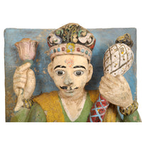 Pair of Antique 19th Century Indian Hindu Carved Stone Temple Guard Statues, circa 1850