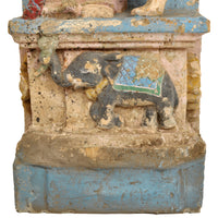 Pair of Antique 19th Century Indian Hindu Carved Stone Temple Guard Statues, circa 1850