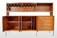 Mid-Century Modern Danish Style "Sun Coast" Credenza / Cabinet in Cherry by Kipp Stewart for Drexel, 1959