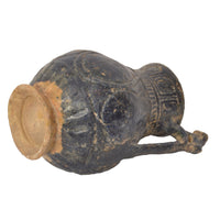 Ancient Persian Islamic Blue Glazed Pottery / Vessel / Ewer with Calligraphy, Khorasan, circa 1200