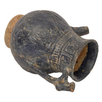 Ancient Persian Islamic Blue Glazed Pottery / Vessel / Ewer with Calligraphy, Khorasan, circa 1200