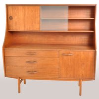Mid-Century Modern Danish Twin Tier Teak Credenza / Sideboard / Buffet, 1960s