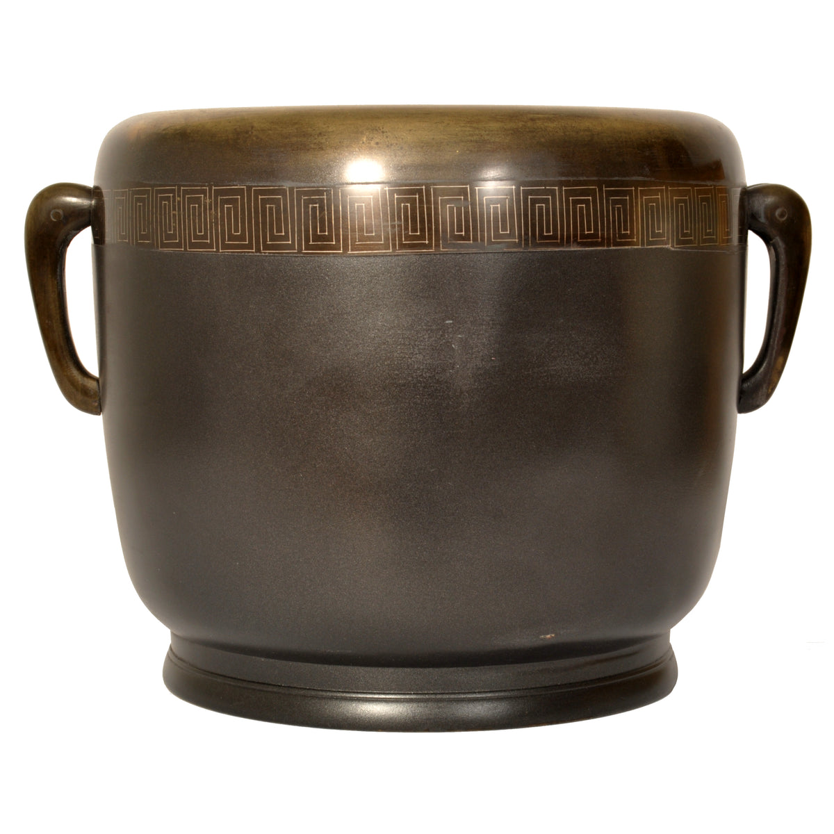 Pair 19th Century Antique Japanese Meiji Period Bronze Hibachi Censers, Circa 1890