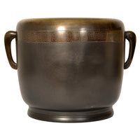 Pair 19th Century Antique Japanese Meiji Period Bronze Hibachi Censers, Circa 1890