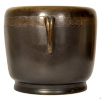 Pair 19th Century Antique Japanese Meiji Period Bronze Hibachi Censers, Circa 1890