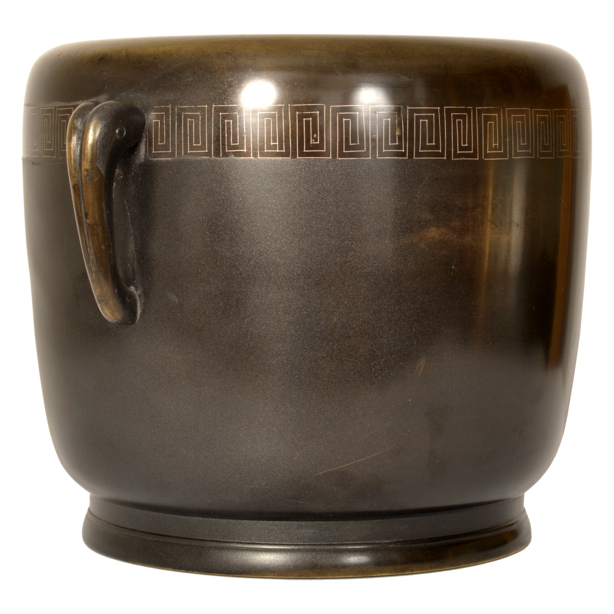 Pair 19th Century Antique Japanese Meiji Period Bronze Hibachi Censers, Circa 1890