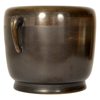 Pair 19th Century Antique Japanese Meiji Period Bronze Hibachi Censers, Circa 1890