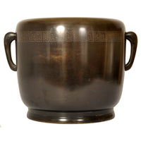 Pair 19th Century Antique Japanese Meiji Period Bronze Hibachi Censers, Circa 1890