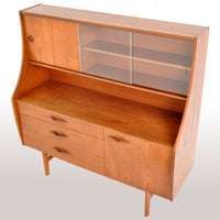 Mid-Century Modern Danish Twin Tier Teak Credenza / Sideboard / Buffet, 1960s