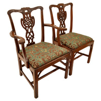 Set of Four Antique 19th Century Carved Mahogany Chippendale Dining Chairs, circa 1890
